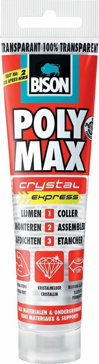 Bison 6300417 Poly Max Crystal Express Constructielijm - 115g