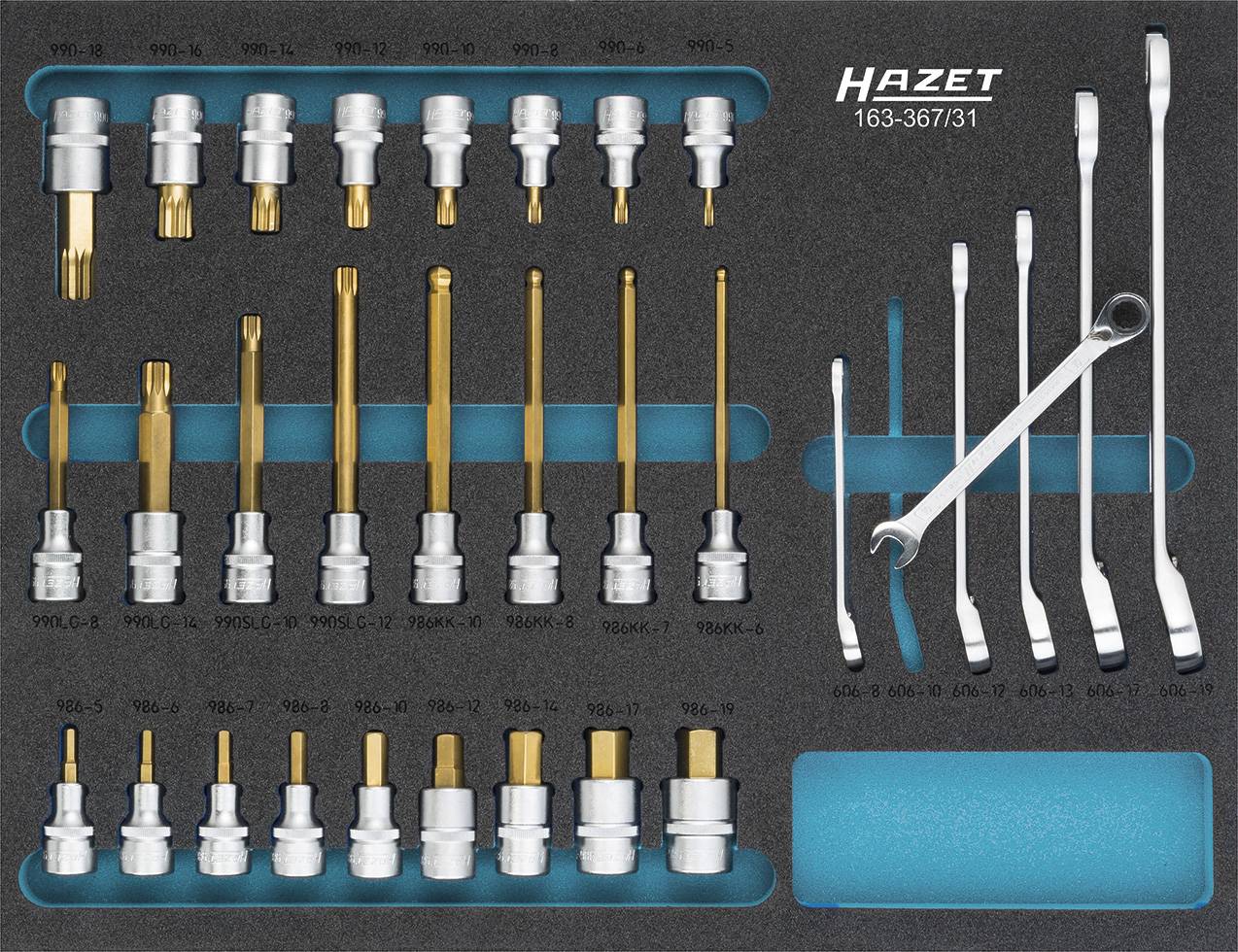 Hazet 163-367/31 31-delige Dopsleutelset - 1/2''