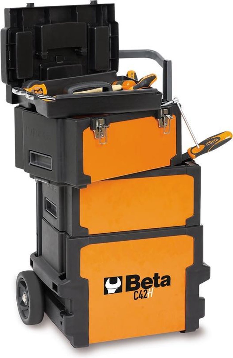 Beta Tools Beta C42H Trolley met 3 compartementen - 220 x 180 x 320mm - Oranje