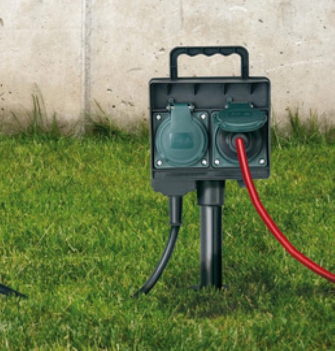 Brennenstuhl 1154440 230V 4 Voudige Tuincontactdoos met aardspies - 1,4m