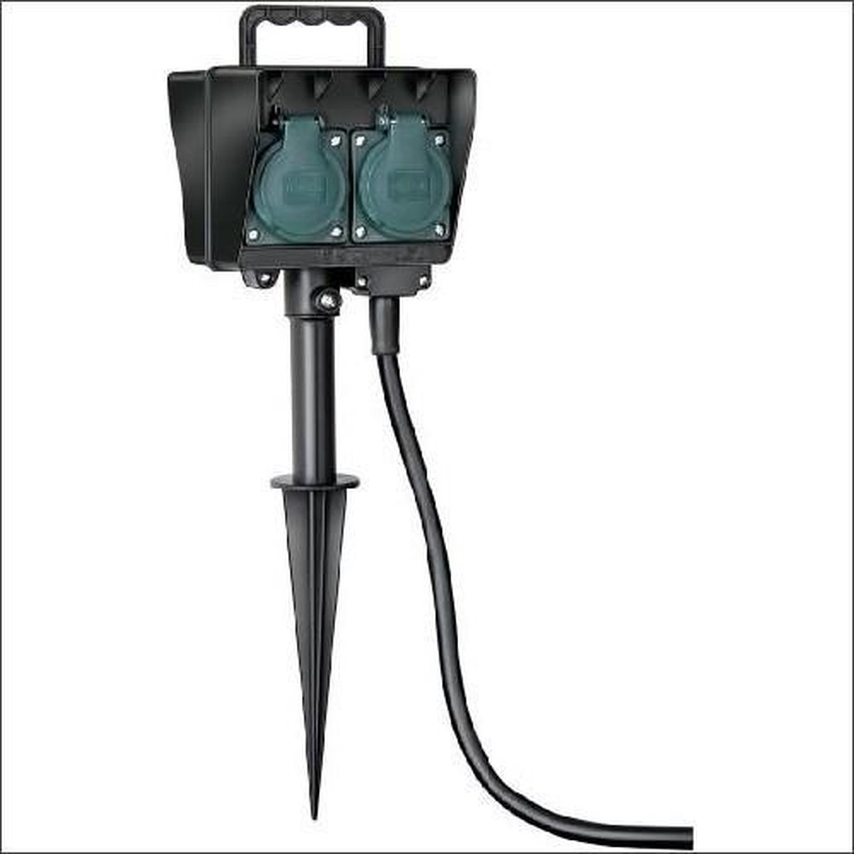 Brennenstuhl 1154440 230V 4 Voudige Tuincontactdoos met aardspies - 1,4m