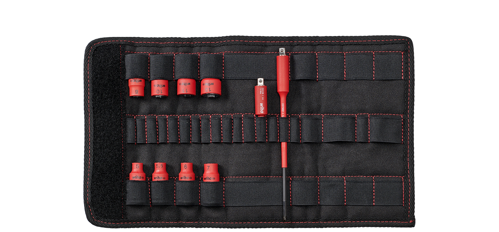 Wiha 7209NK2003 10-delige slimVario dopsleutelinzet set in etui - 1/4"