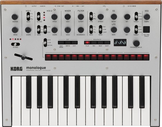 Korg Monologue monofone analoge synthesizer - Silver
