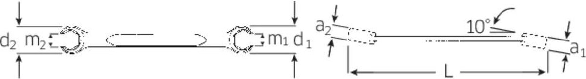 Stahlwille 24-8X10 Open ringsleutel - 8 x 10mm - 145mm