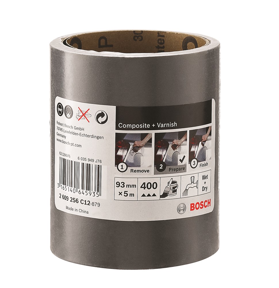 Bosch 2609256C12 Schuurpapier SiC watervast - K400 - 93mm x 5m