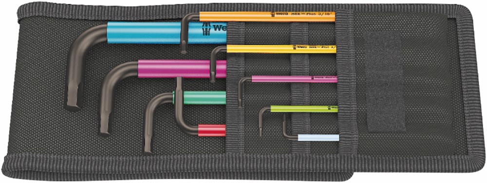 Wera 05022639001 9-delige Multicolour Inbussleutelset - inch - 5/64-3/8"