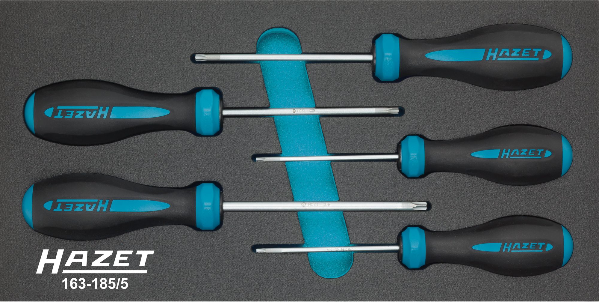 Hazet 163-185/5 5-delige HEXAnamic-Schroevendraaierset - TORX - T10H - T30H