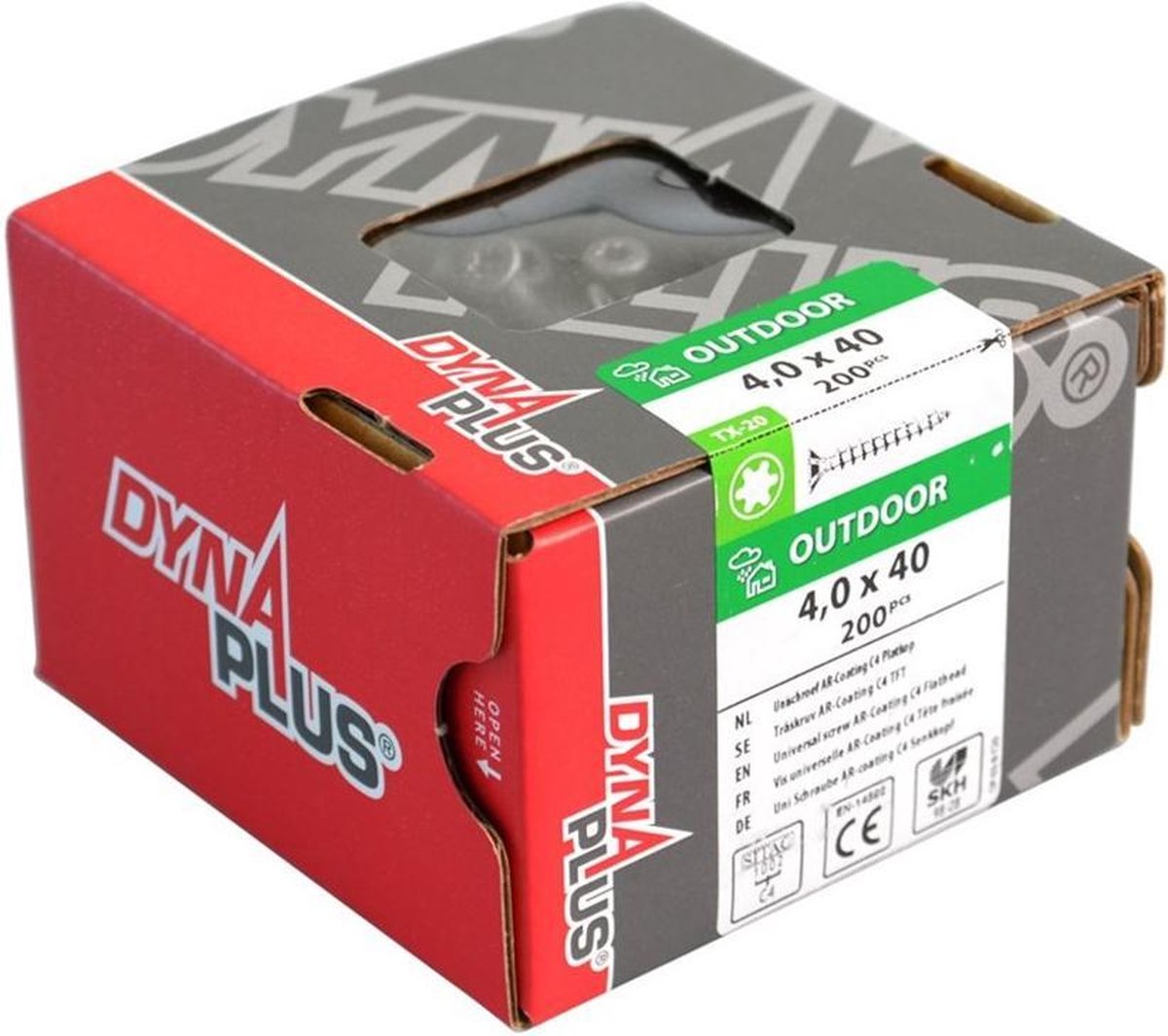 DynaPlus 0281.08.42001 Unischroef - Platkop - Deeldraad - Outdoor - TX25 - 5.0 x 60/35mm (200st)