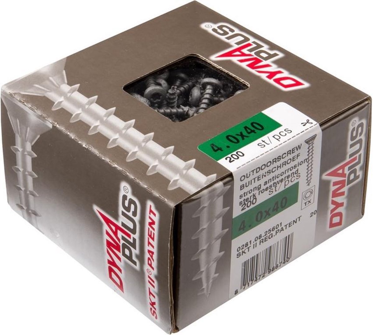 DynaPlus 0281.08.42001 Unischroef - Platkop - Deeldraad - Outdoor - TX25 - 5.0 x 60/35mm (200st)