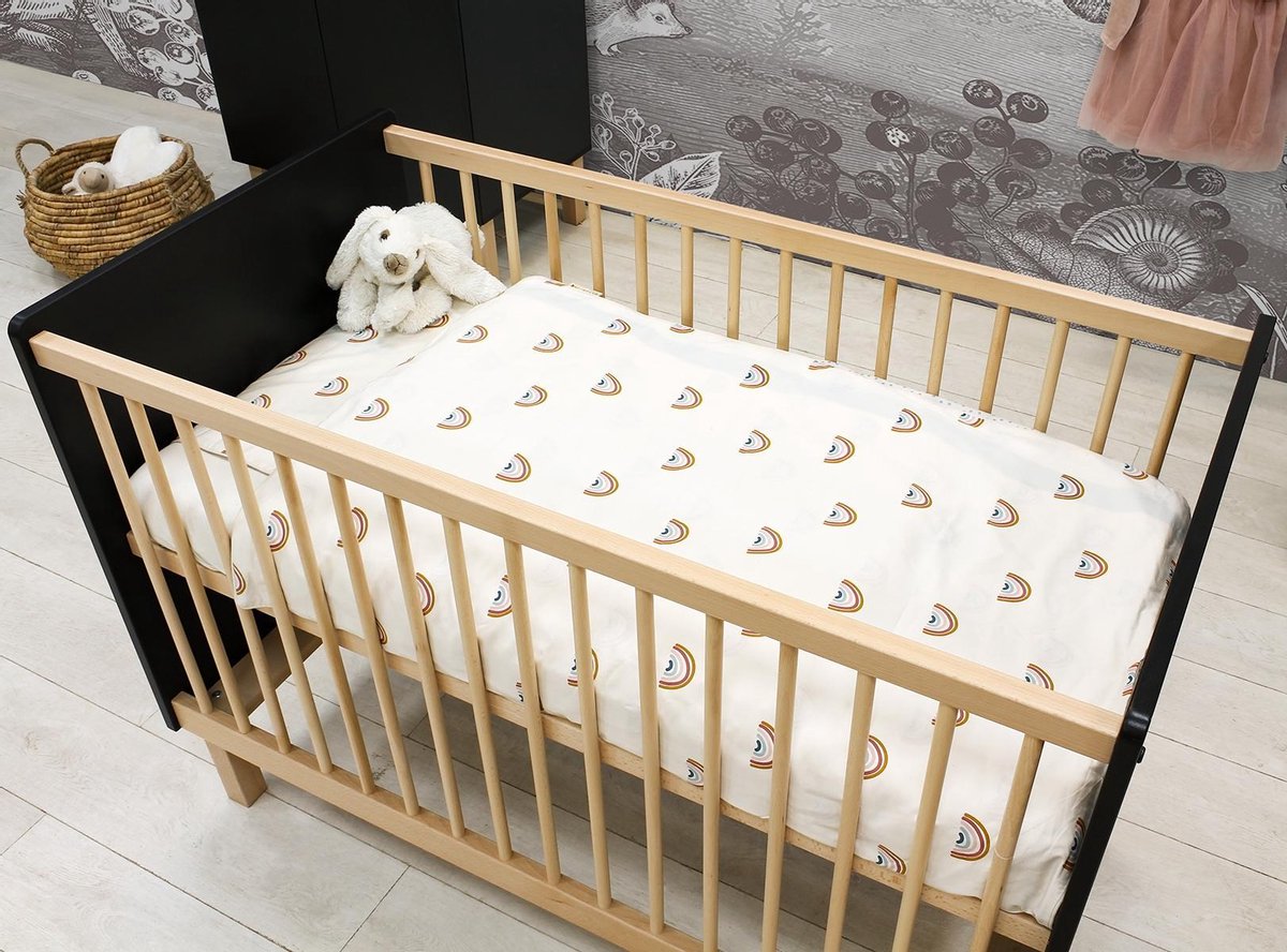 Bopita Floris Bed - 60 x 120 cm Mat/Naturel - Zwart