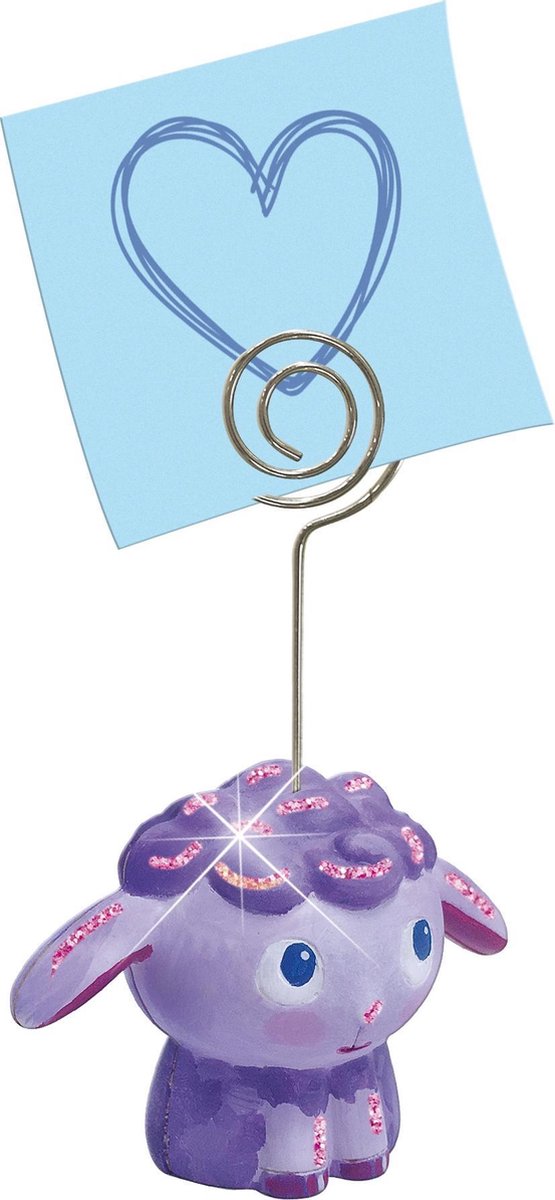 Ses gips gieten en schilderen memohouders 14-delig