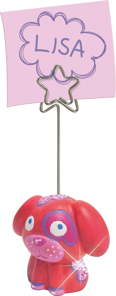 Ses gips gieten en schilderen memohouders 14-delig