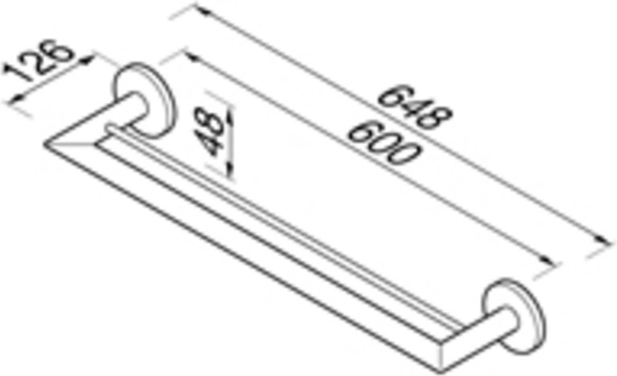 Geesa Nemox handdoekhouder dubbel 60 cm Chroom
