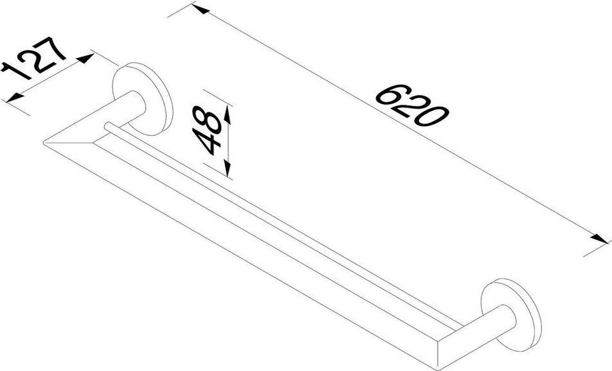 Geesa Nemox handdoekhouder dubbel 60 cm Chroom