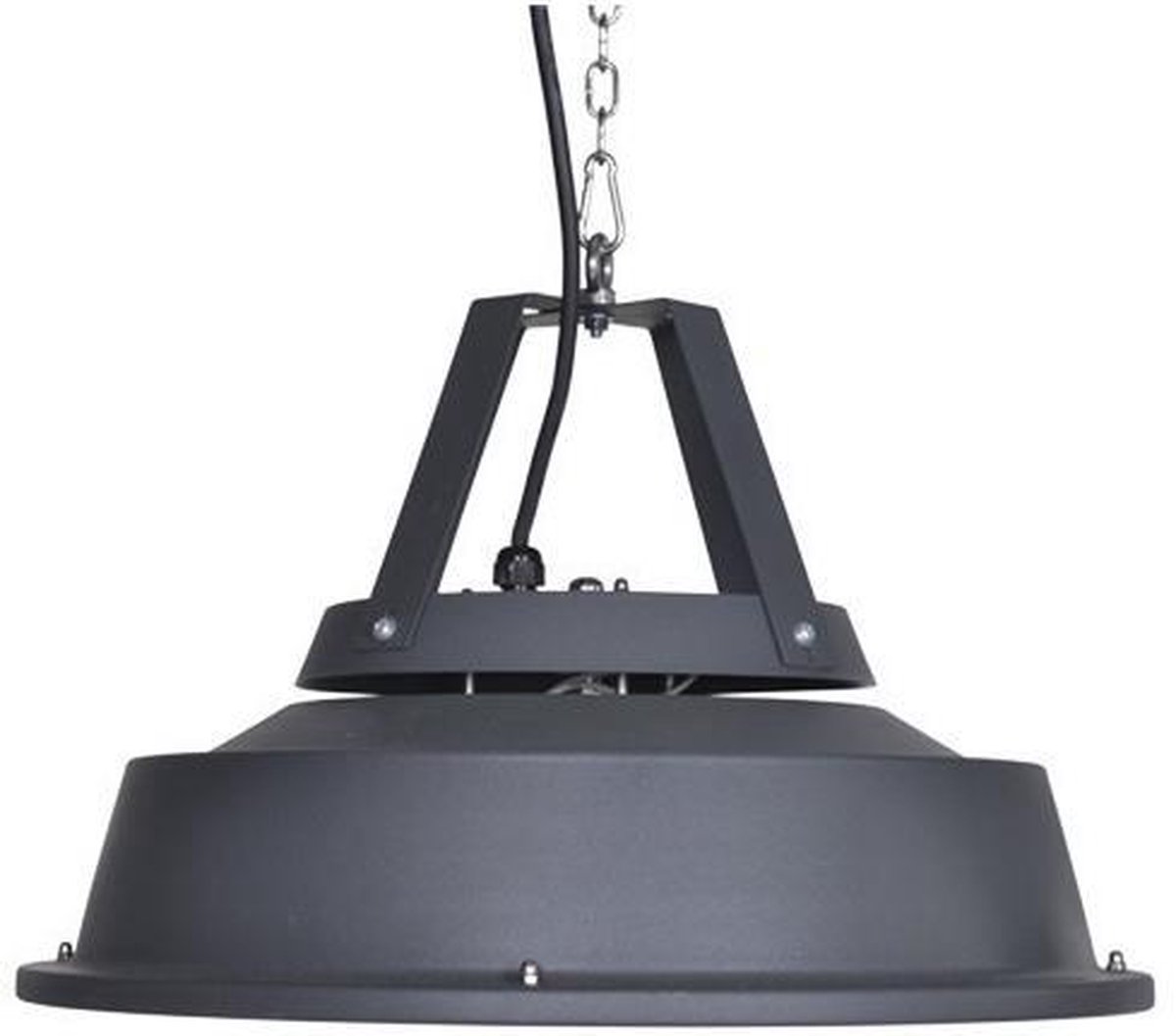Garden Impressions Hangende heater retro 43 cm donker grijs - Zwart