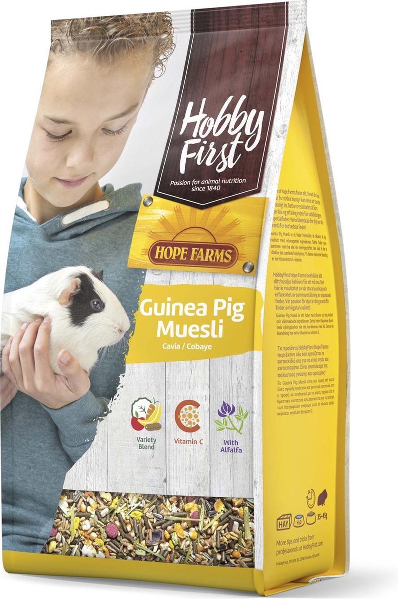 Hobbyfirst Hope Farms Guinea Pig Muesli - Caviavoer - 2.5 kg