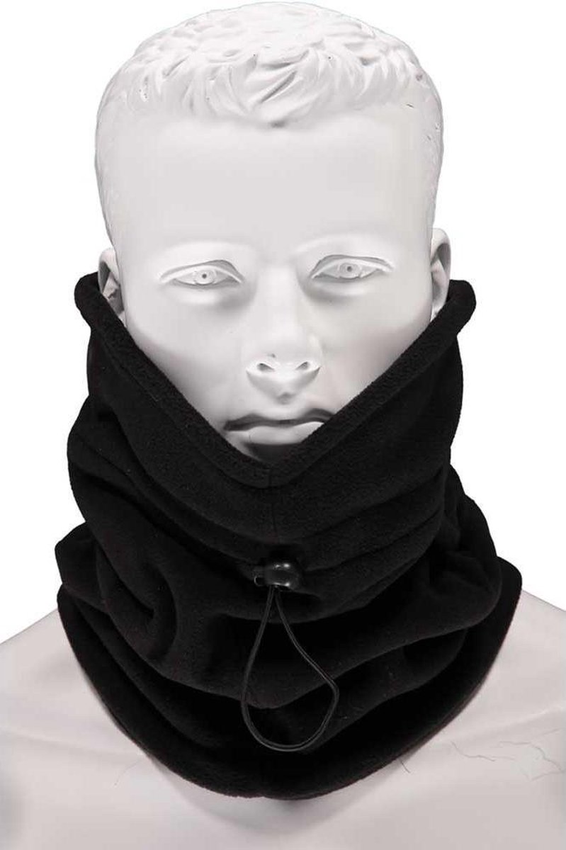 Heat Keeper e thermo fleece sjaal/shawl mevoor volwassenen - Multifunctionele morf sjaal - Gezichtsbedekker/windvanger - Nekwarmers - Zwart