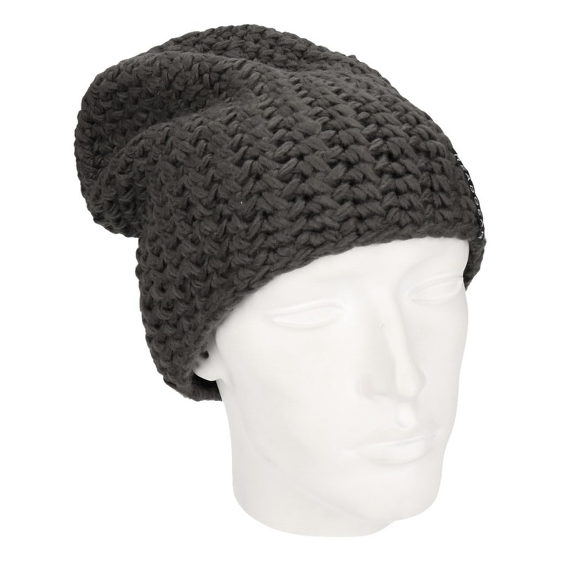 Myrtle Beach Basic beanie muts antraciet voor heren - Grijs