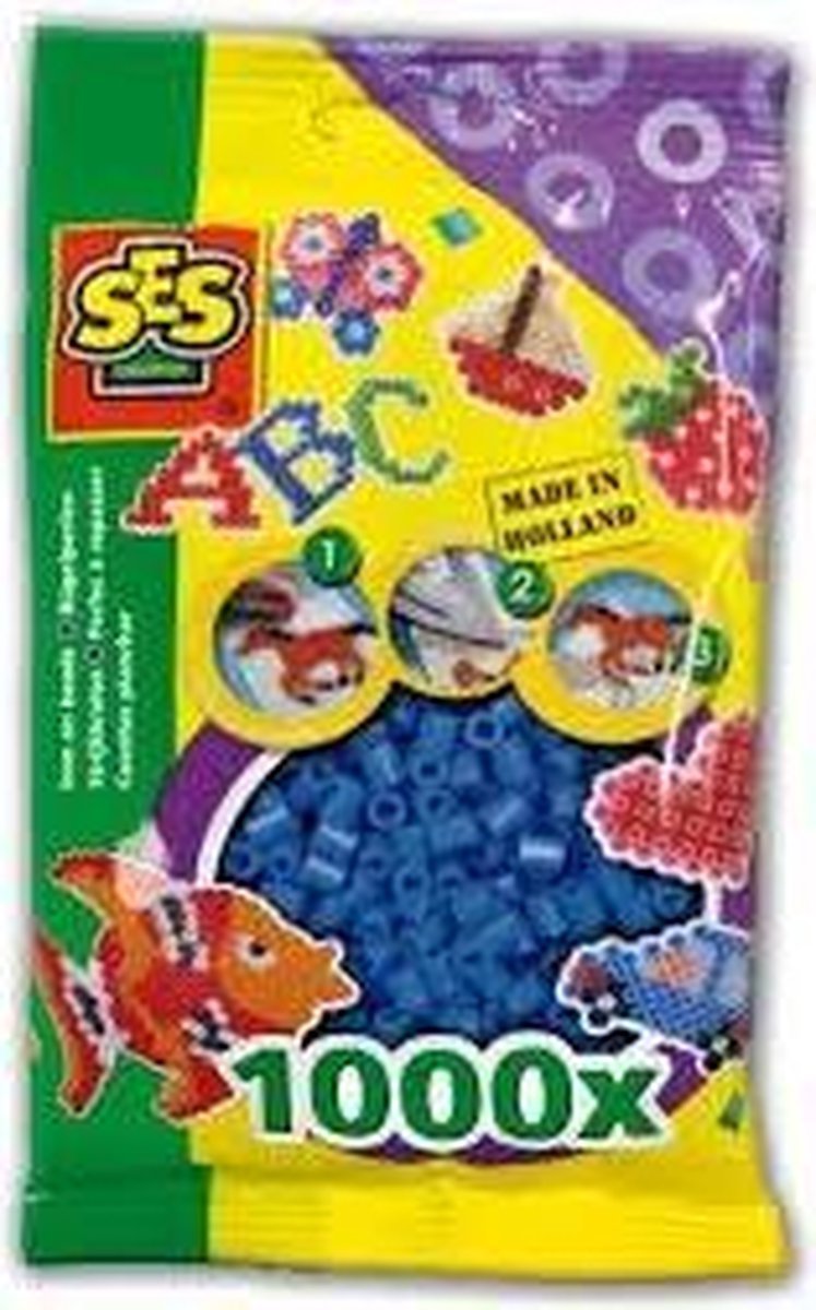 SES Beedz Strijkkralen Donker 1000 stuks - Blauw