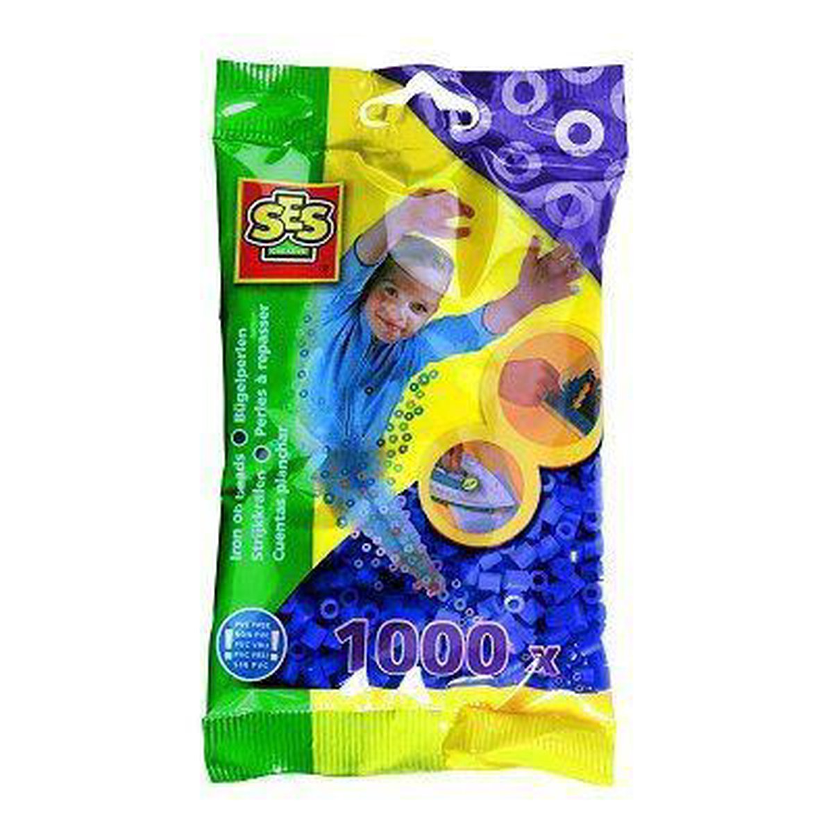 SES Beedz Strijkkralen Donker 1000 stuks - Blauw