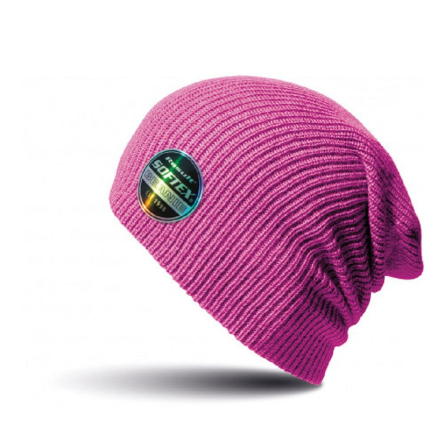 Result Warme gebreide Beanie wintermuts in het fuchsia roze voor volwassenen - Damesmutsen / herenmutsen - 100% polyacryl