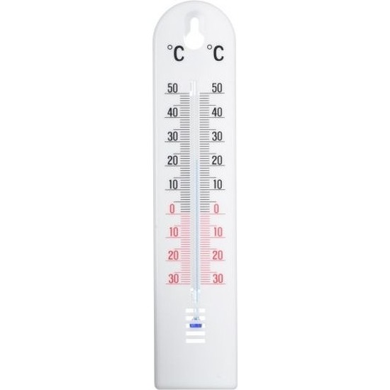 Ubbink Binnen/buiten thermometer kunststof 5 x 20 cm - Buitenthemometers - Temperatuurmeters - Wit