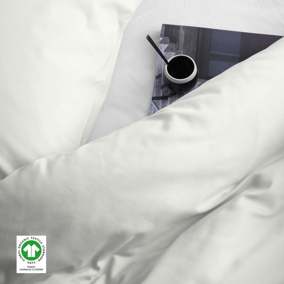 Damai Hoeslaken Biologisch Katoen Satijn 30cm Hoekhoogte - ivory