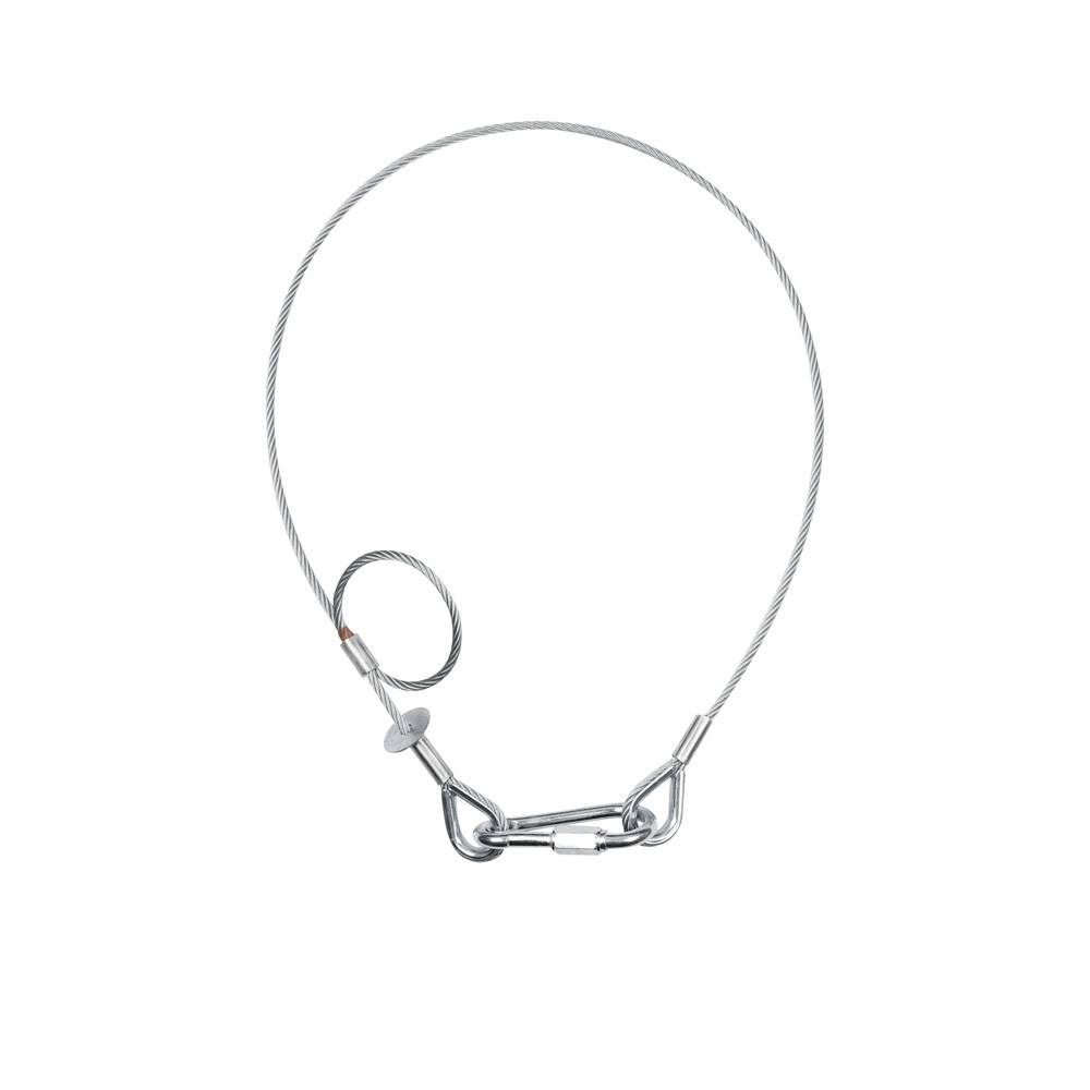 Showtec Saveking 5mm 1m safetykabel met rem 60 kg neutraal