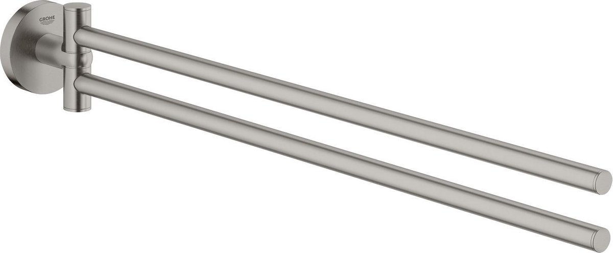 Grohe Essentials 2-Lids Handdoekhouder Supersteel