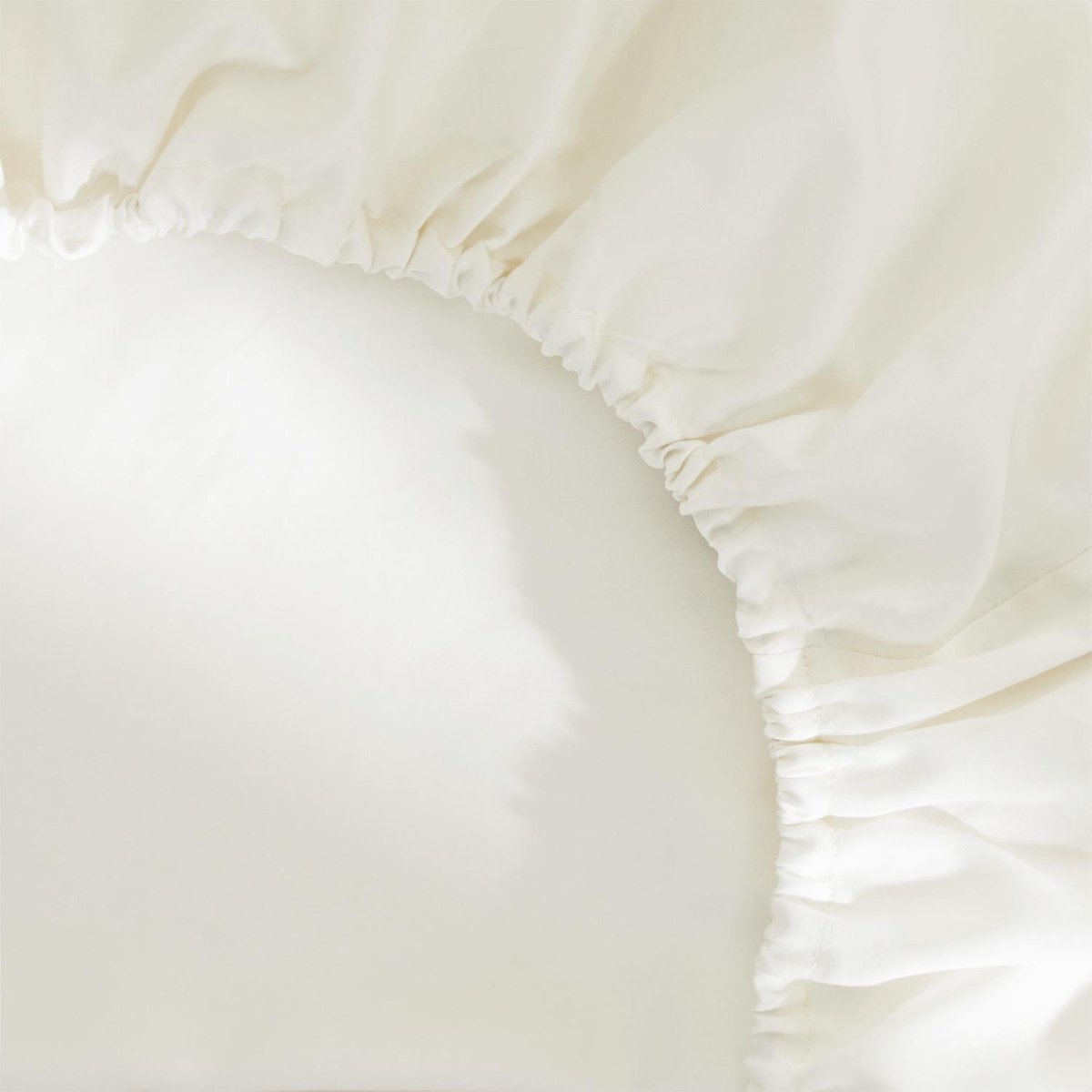 Damai Splittopper Single Split Hoeslaken Biologisch Katoen Satijn - ivory