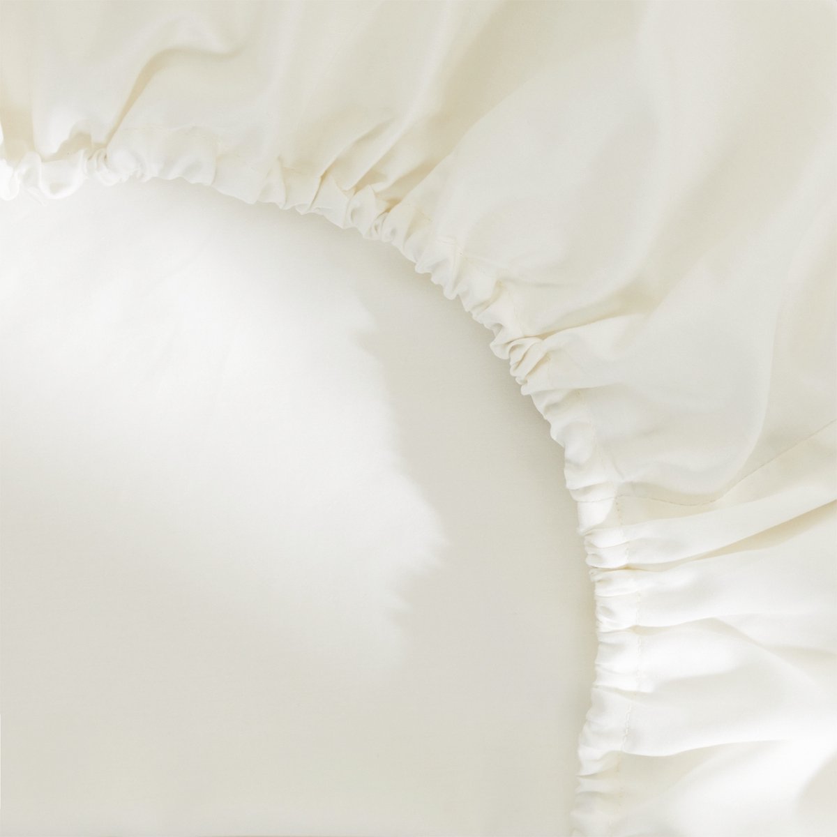 Damai Splittopper Single Split Hoeslaken Biologisch Katoen Satijn - ivory