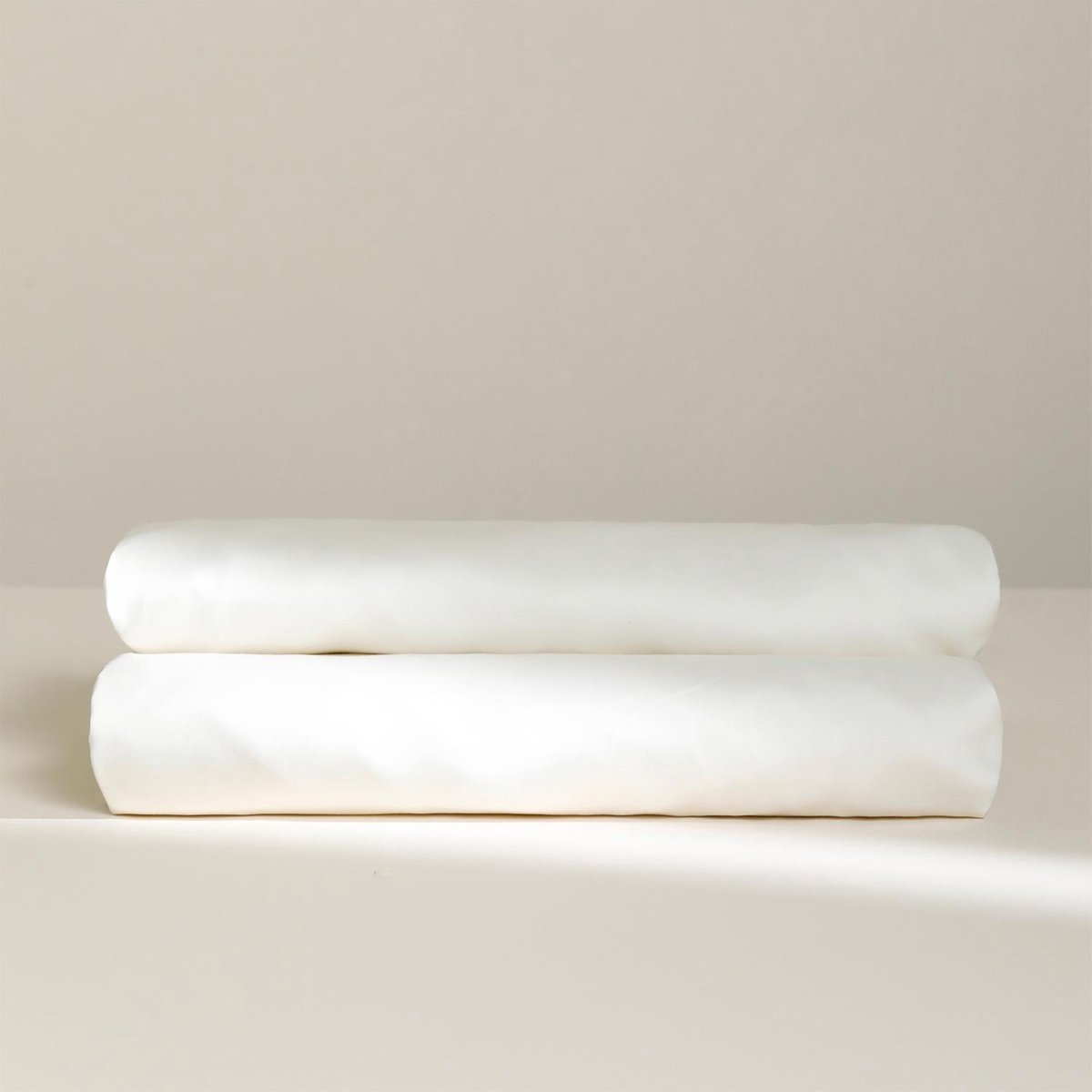 Damai Splittopper Single Split Hoeslaken Biologisch Katoen Satijn - ivory