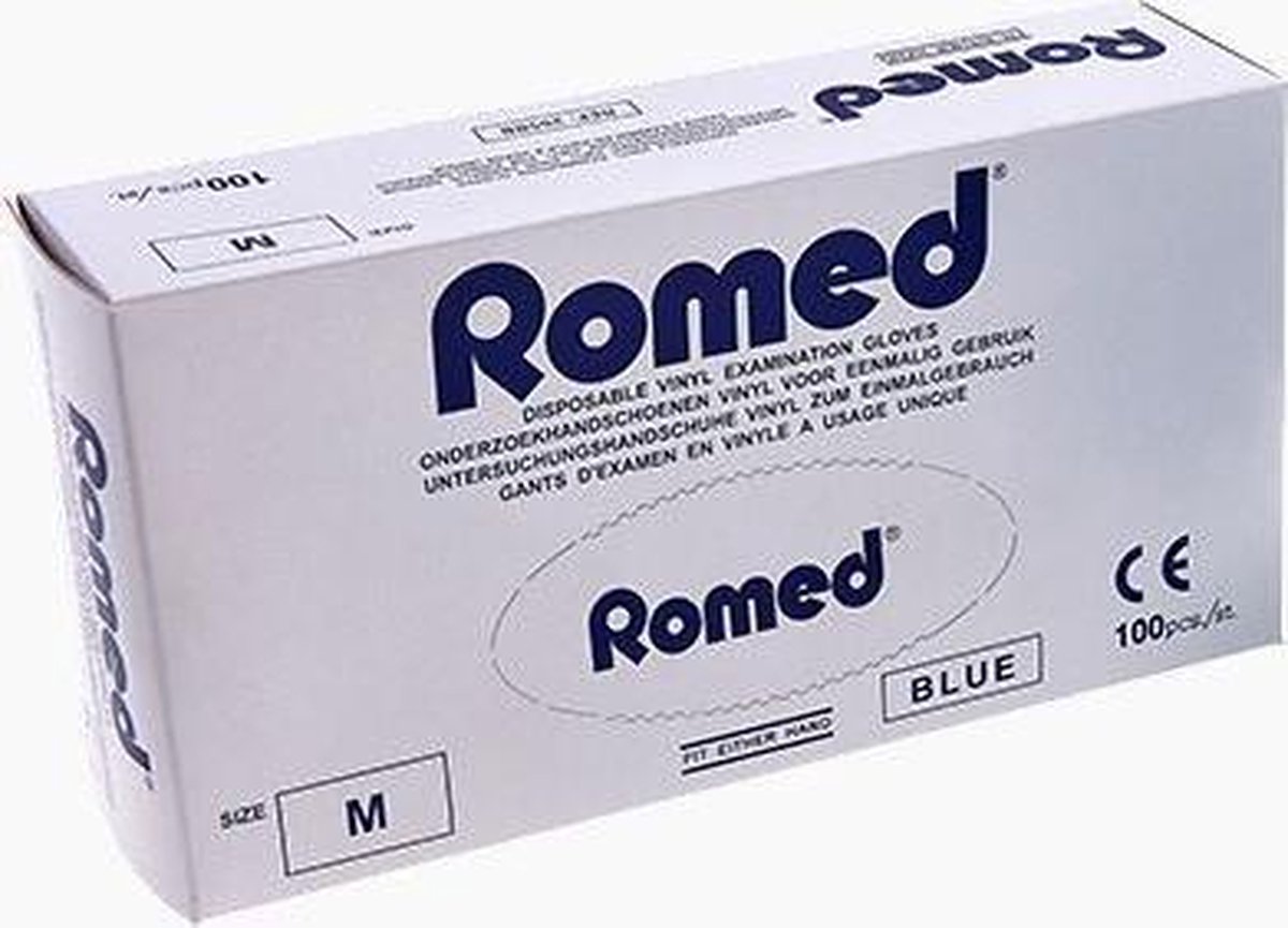 Romed Vinyl Handschoen Natural Spray Poeder M