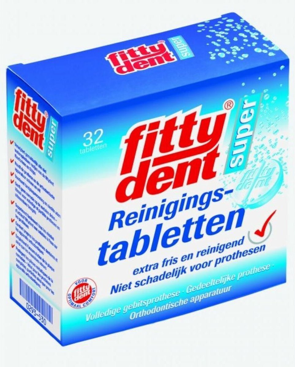 Fittydent Super Reinigings Tabletten 32stuks