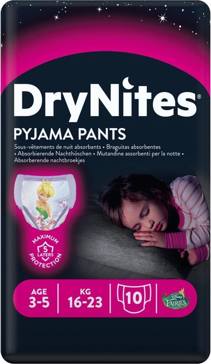 Huggies Drynites Girl Sm 3-5 jaar 10-Luiers
