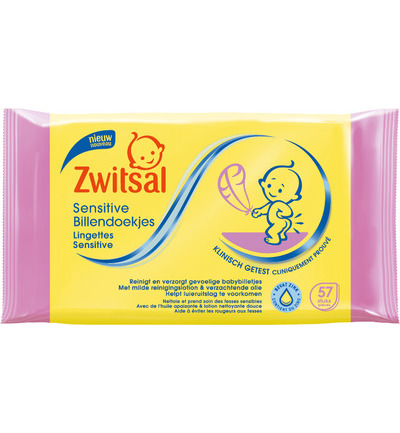 Zwitsal Billendoekjes Babydoekjes Sensitive - 57 Stuks