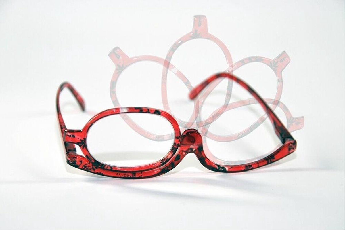 Melleson Optics Make Up Bril 3.00 - Rood
