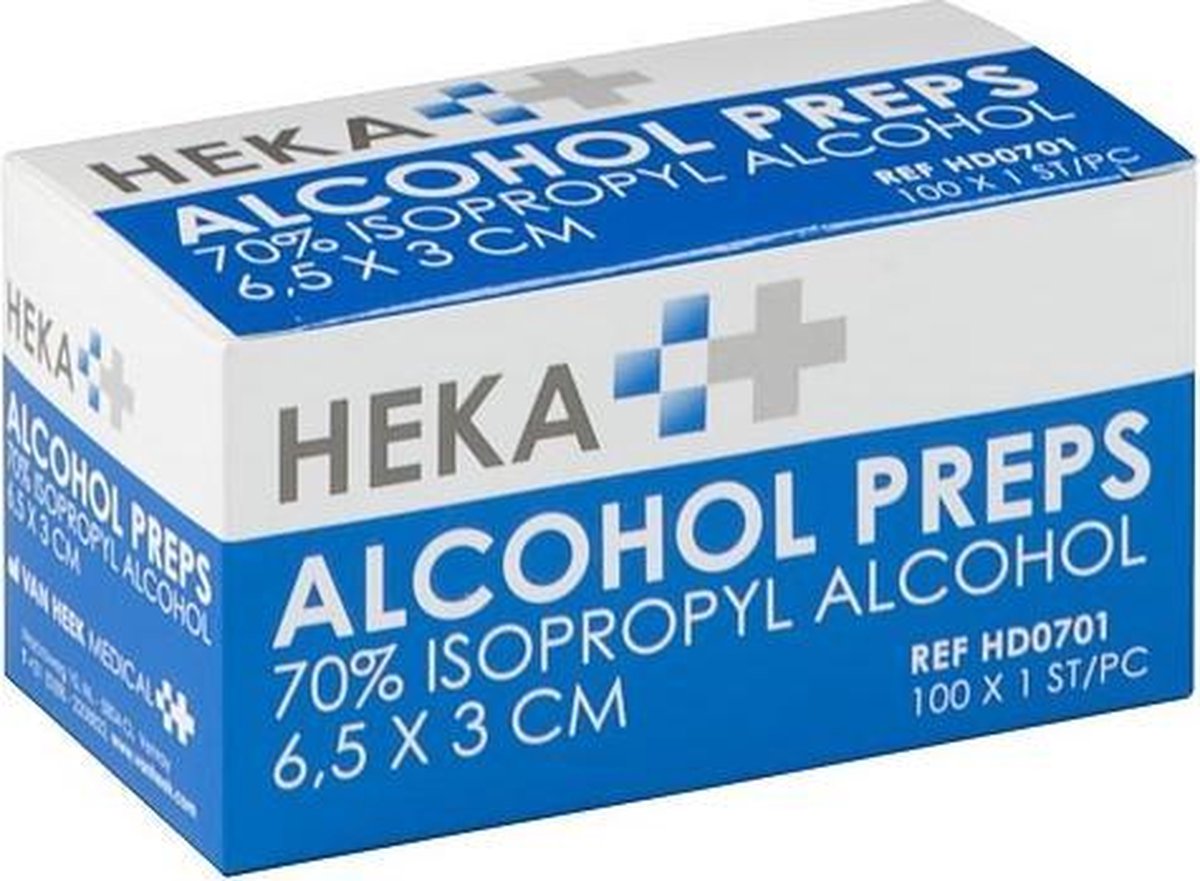 Heka Van Heek Medical Alcohol Doekjes 65 Cm X 3 Cm