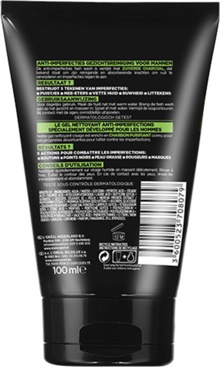 L´Oréal Paris Loreal Paris Men Expert Pure Charcoal Wash 100ml