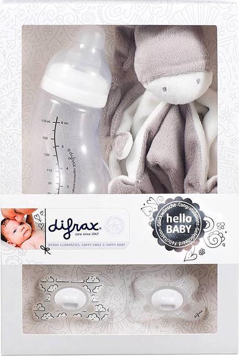 Difrax Cadeauset Hello Baby Per Stuk - Wit