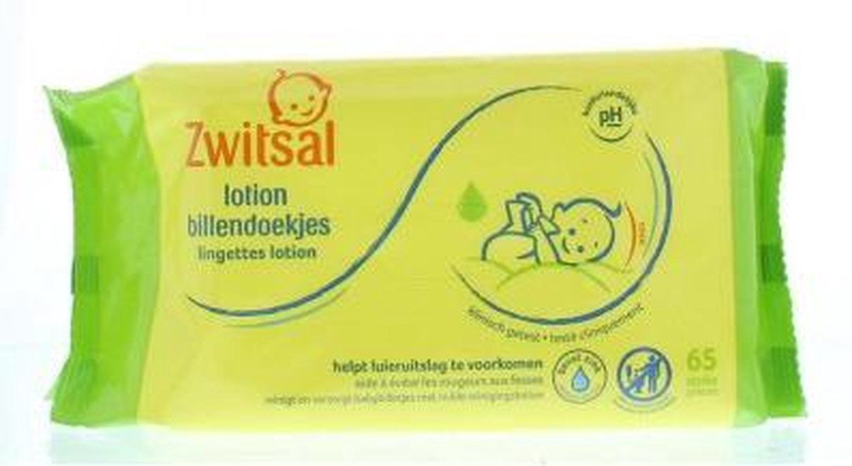 Zwitsal Billendoekjes Babydoekjes Lotion - 65 Stuks