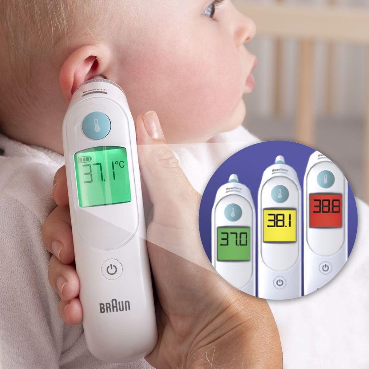 Braun Thermometer Oor Irt6515 - Groen