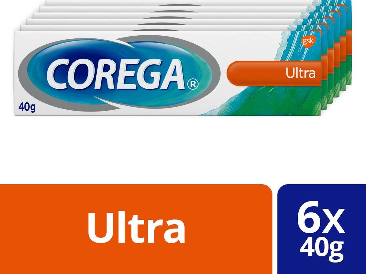 Corega Kleefcreme Ultra Voordeelverpakking 6x40gram