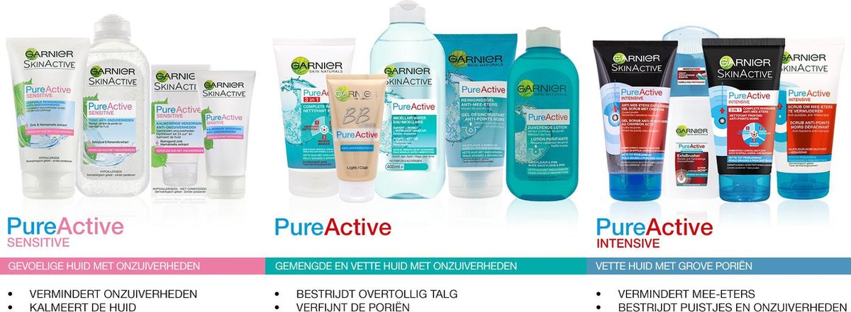 Garnier Skin Naturals Pure Active 3in1 150ml