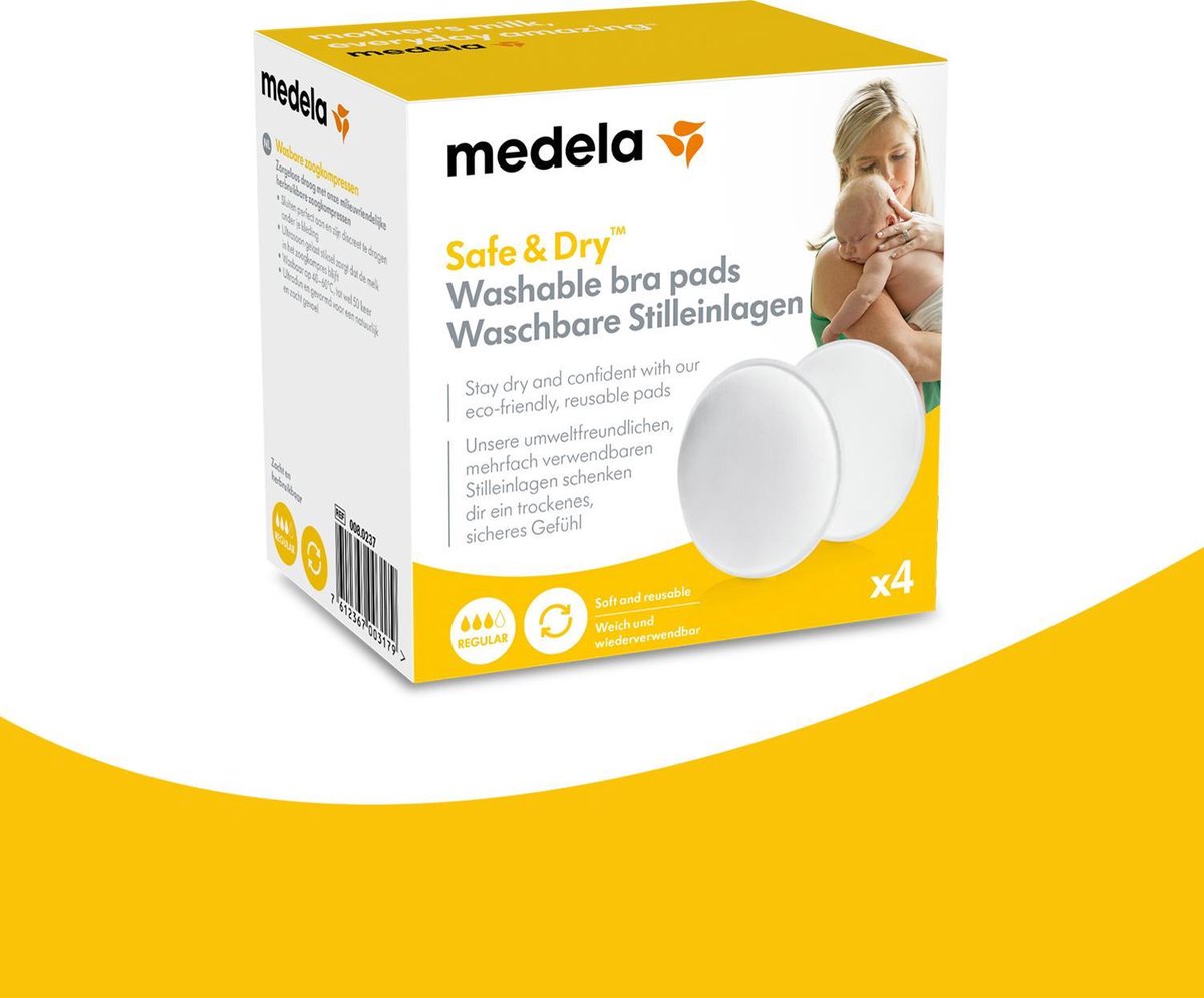 Medela Wasbare Zoogcompressen 4stuks