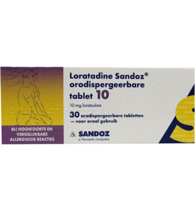 Sandoz Loratadine 10mgtaat Tabletten - Goud