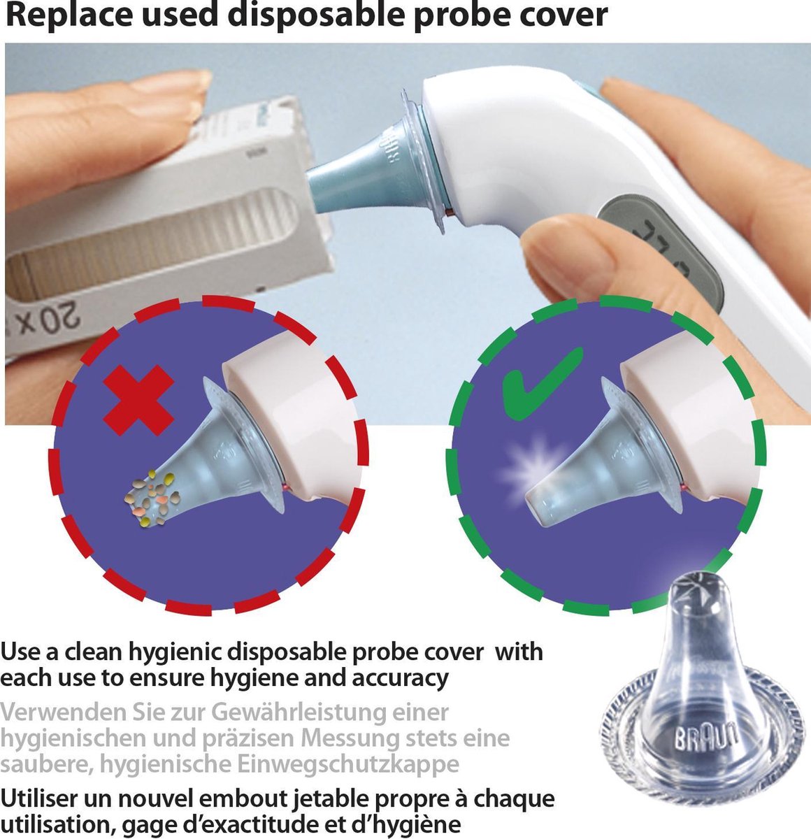 Braun Oorthermometer IRT3030 - Grijs