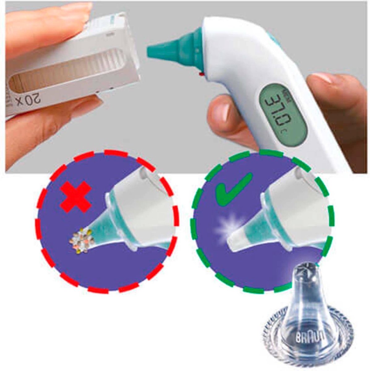 Braun Oorthermometer IRT3030 - Grijs