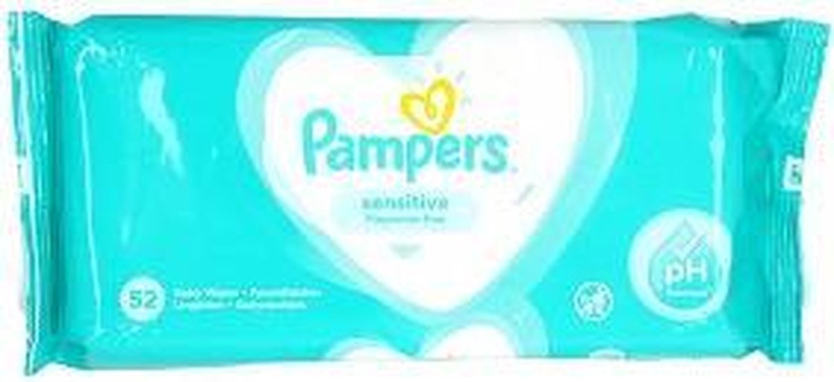 Pampers Billendoekjes Babydoekjes Sensitive Navulling - 52 Stuks