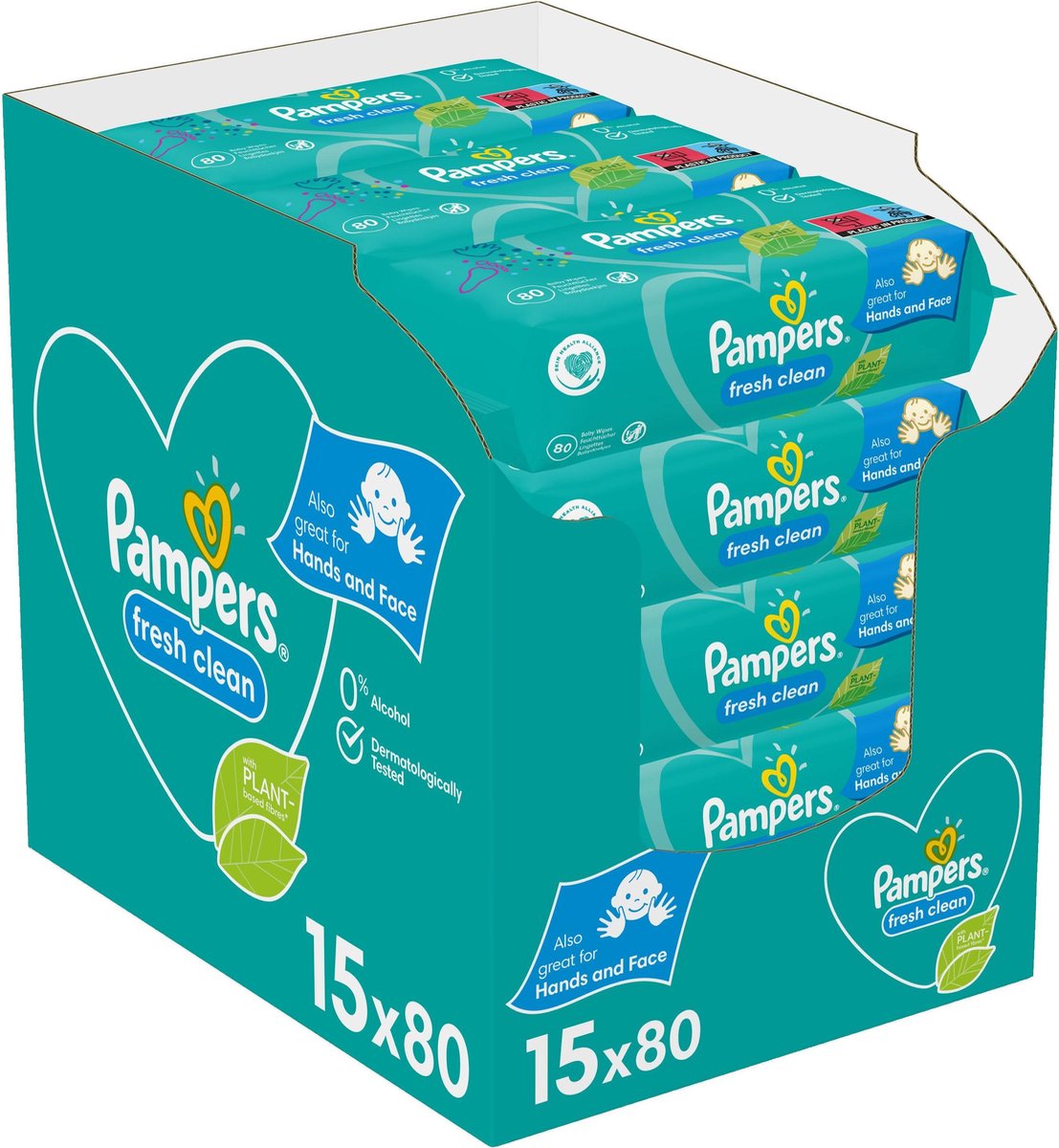 Pampers Billendoekjes Babydoekjes Fresh Clean Voordeelverpakking - 1200 Stuks